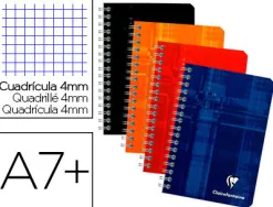 Carnet clairefontaine reliure intégrale papier vélin velouté couverture pelliculée lavable 9x14cm 180 pages 90g 5x5mm
