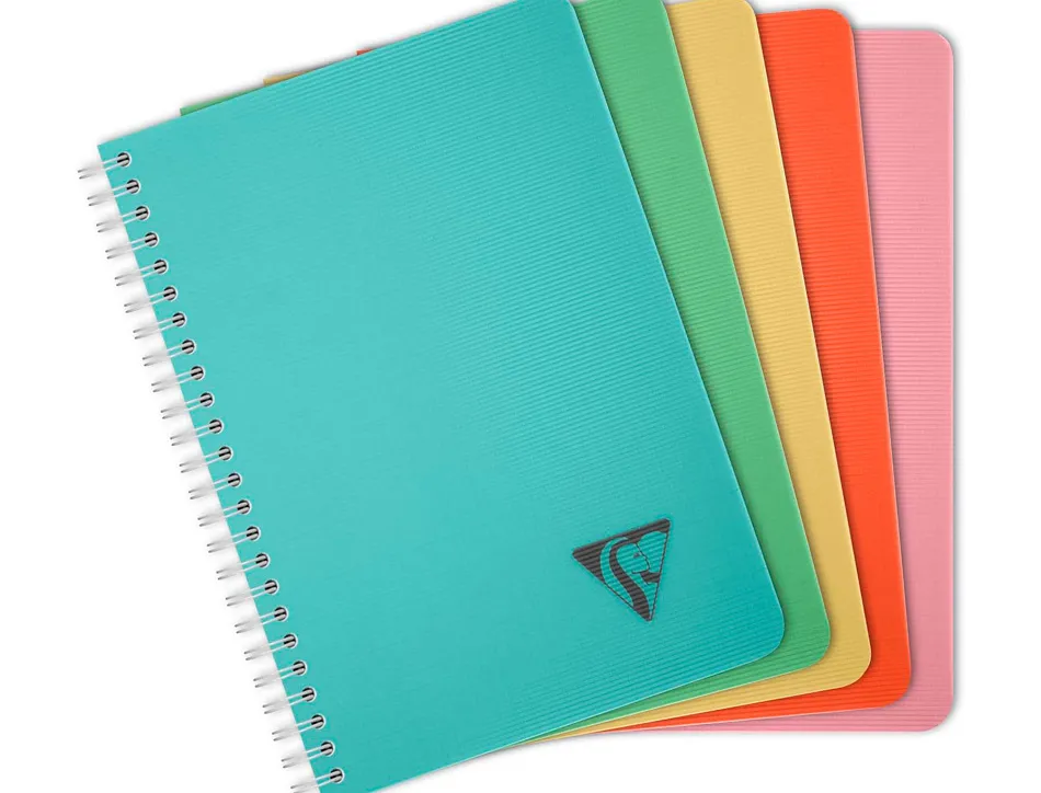 Carnet clairefontaine reliure integrale linicolor essence a5 14,8x21cm couverture pp ligne 90g 180p assortiment