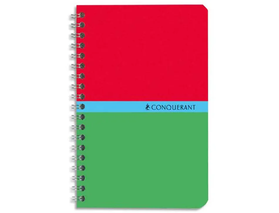 Carnet conquérant sept reliure intégrale papier surfin 70g couverture carte vernie 250g 11x17cm 100 pages 5x5mm