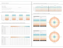Carnet de bord quovadis special enseignants competences suivi individuel 40 eleves 210x290mm 90gr