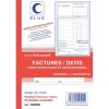 Carnet elve factures/devis pour auto-entrepreneurs 21x14cm 50 duplis