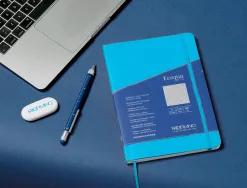 Carnet eq plus fabriano a5 lign e turquoise 90g 80f