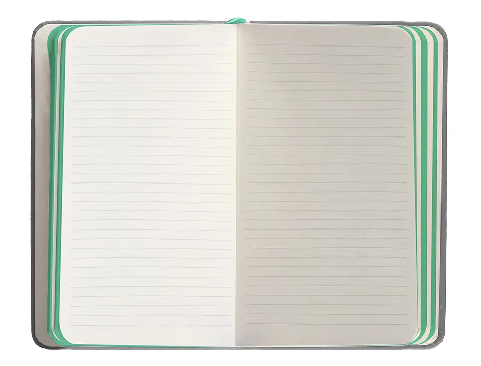 Carnet fermeture elastique turquoise antartik notes couverture rigide a6 ligne 100feuilles 80gr fsc coloris gris