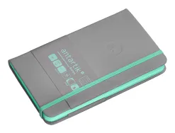 Carnet fermeture elastique turquoise antartik notes couverture rigide a6 ligne 100feuilles 80gr fsc coloris gris