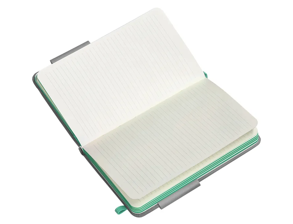 Carnet fermeture elastique turquoise antartik notes couverture rigide a6 ligne 100feuilles 80gr fsc coloris gris