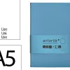 Carnet fermeture elastique antartik notes couverture rigide a5 papier uni ivoire 100 feuilles 80gr fsc bleu ciel