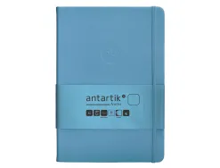 Carnet fermeture elastique antartik notes couverture rigide a5 papier uni ivoire 100 feuilles 80gr fsc bleu ciel