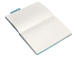 Carnet fermeture elastique antartik notes couverture rigide a5 papier uni ivoire 100 feuilles 80gr fsc bleu ciel