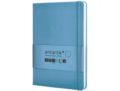 Carnet fermeture elastique antartik notes couverture rigide a5 papier uni ivoire 100 feuilles 80gr fsc bleu ciel