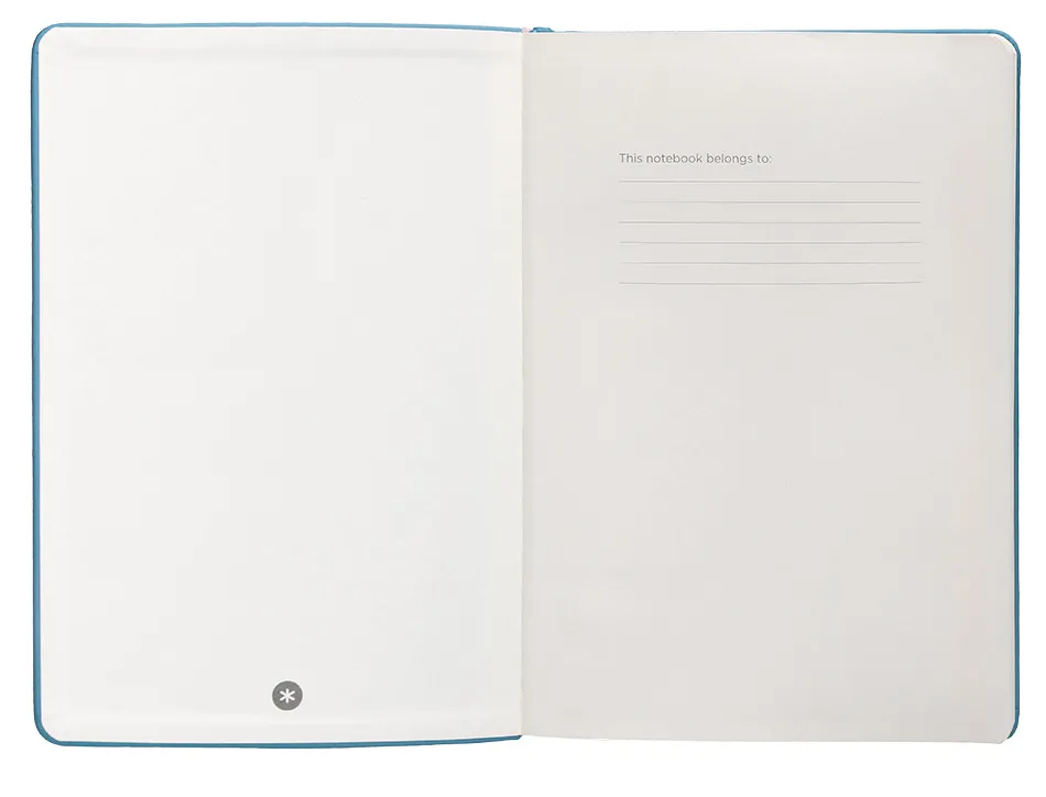 Carnet fermeture elastique antartik notes couverture rigide a5 papier uni ivoire 100 feuilles 80gr fsc bleu ciel