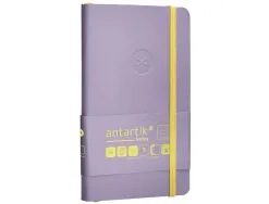 Carnet fermeture elastique jaune antartik notes couverture souple a6 ligne 100 feuilles 80gr fsc coloris lilas