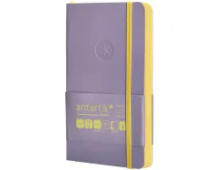 Carnet fermeture elastique jaune antartik notes couverture souple a6 ligne 100 feuilles 80gr fsc coloris lilas
