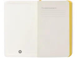 Carnet fermeture elastique jaune antartik notes couverture souple a6 ligne 100 feuilles 80gr fsc coloris lilas