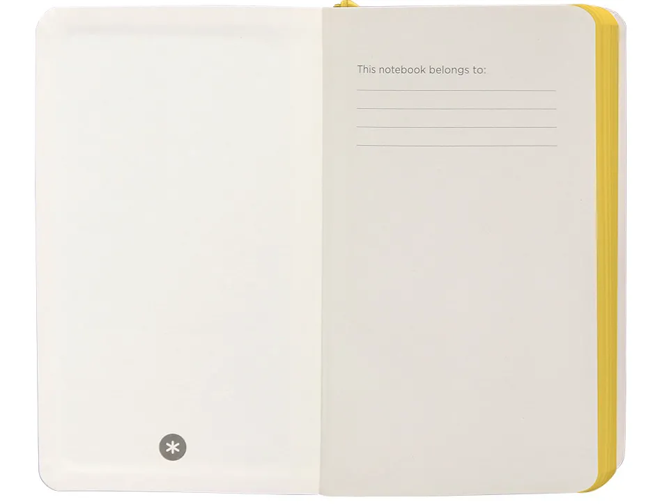 Carnet fermeture elastique jaune antartik notes couverture souple a6 ligne 100 feuilles 80gr fsc coloris lilas