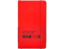 Carnet fermeture elastique antartik notes couverture souple a6 papier uni ivoire 100 feuilles 80gr fsc coloris rouge