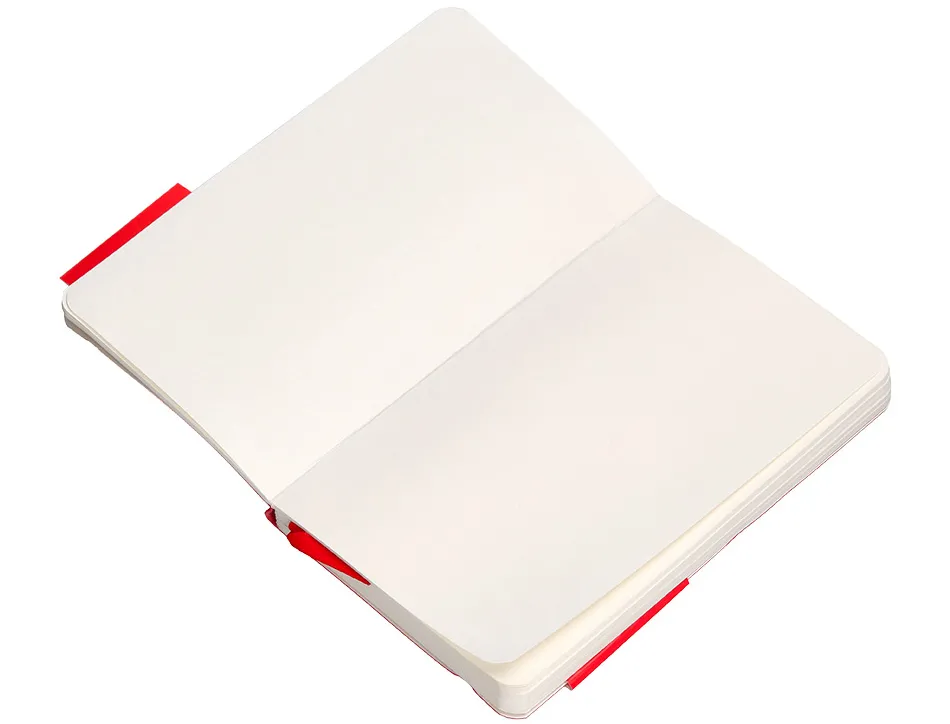 Carnet fermeture elastique antartik notes couverture souple a6 papier uni ivoire 100 feuilles 80gr fsc coloris rouge