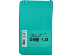 Carnet fermeture elastique antartik notes couverture rigide a6 papier uni ivoire 100 feuilles 80gr fsc turquoise