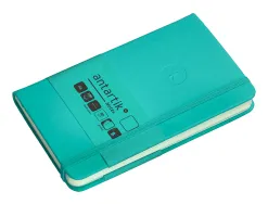 Carnet fermeture elastique antartik notes couverture rigide a6 papier uni ivoire 100 feuilles 80gr fsc turquoise