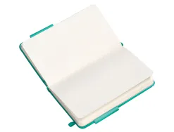 Carnet fermeture elastique antartik notes couverture rigide a6 papier uni ivoire 100 feuilles 80gr fsc turquoise