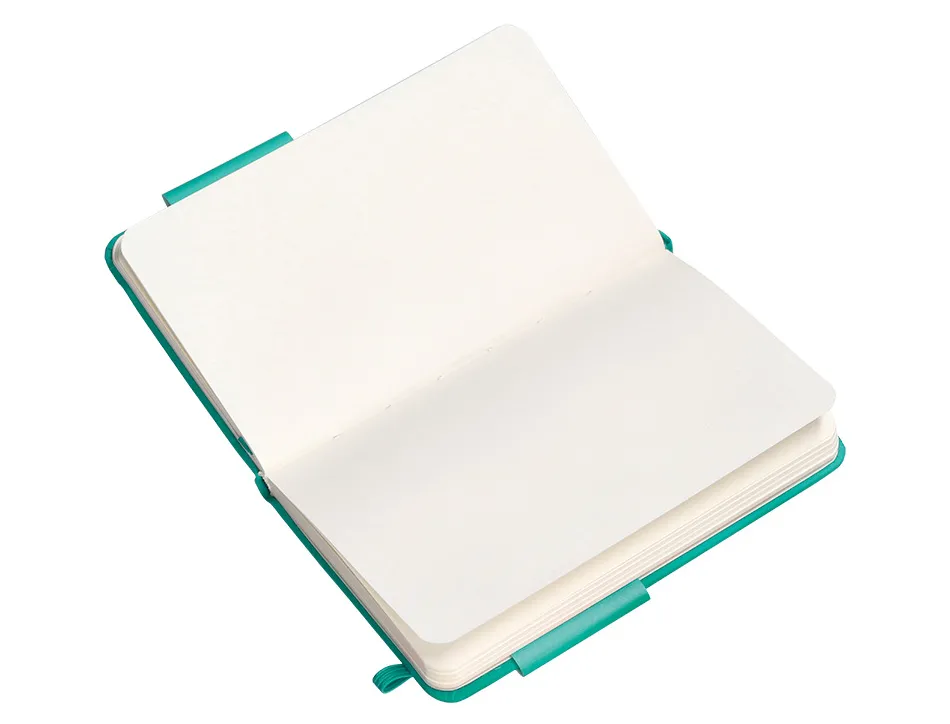 Carnet fermeture elastique antartik notes couverture rigide a6 papier uni ivoire 100 feuilles 80gr fsc turquoise