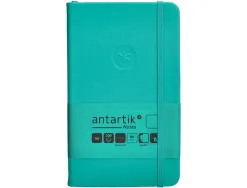 Carnet fermeture elastique antartik notes couverture rigide a6 papier uni ivoire 100 feuilles 80gr fsc turquoise