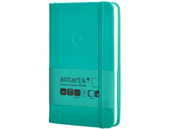 Carnet fermeture elastique antartik notes couverture rigide a6 papier uni ivoire 100 feuilles 80gr fsc turquoise