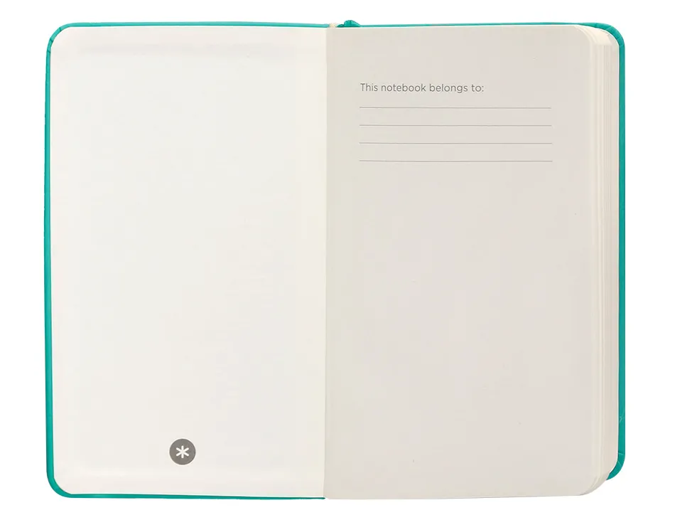 Carnet fermeture elastique antartik notes couverture rigide a6 papier uni ivoire 100 feuilles 80gr fsc turquoise