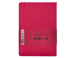 Carnet fermeture elastique antartik notes couverture rigide a5 ligne 100 feuilles 80gr fsc coloris framboise