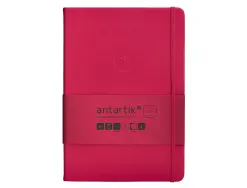 Carnet fermeture elastique antartik notes couverture rigide a5 ligne 100 feuilles 80gr fsc coloris framboise