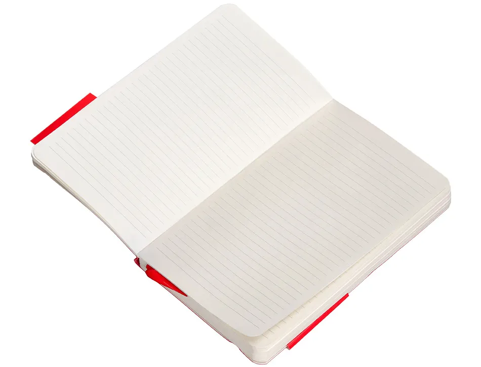 Carnet fermeture elastique antartik notes couverture souple a6 ligne 100 feuilles 80gr fsc coloris rouge