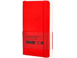 Carnet fermeture elastique antartik notes couverture souple a6 ligne 100 feuilles 80gr fsc coloris rouge