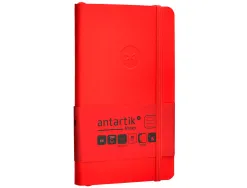 Carnet fermeture elastique antartik notes couverture souple a6 ligne 100 feuilles 80gr fsc coloris rouge