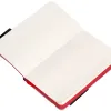 Carnet fermeture elastique rouge antartik notes couverture souple a6 papier uni ivoire 100 feuilles 80gr fsc noir
