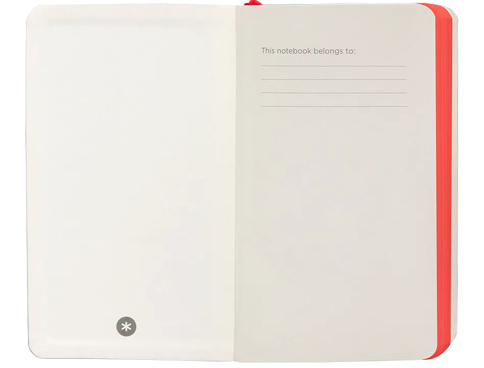 Carnet fermeture elastique rouge antartik notes couverture souple a6 papier uni ivoire 100 feuilles 80gr fsc noir