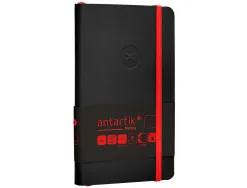 Carnet fermeture elastique rouge antartik notes couverture souple a6 papier uni ivoire 100 feuilles 80gr fsc noir
