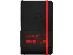 Carnet fermeture elastique rouge antartik notes couverture souple a6 papier uni ivoire 100 feuilles 80gr fsc noir