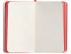 Carnet fermeture elastique rouge antartik notes couverture souple a6 papier uni ivoire 100 feuilles 80gr fsc noir