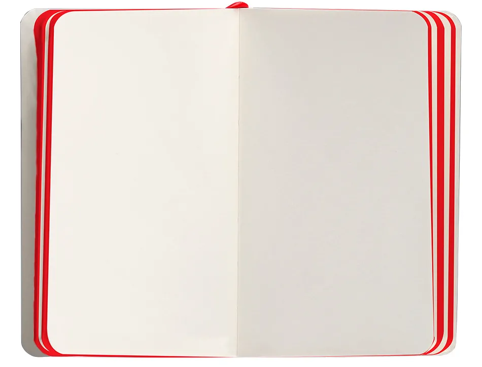 Carnet fermeture elastique rouge antartik notes couverture souple a6 papier uni ivoire 100 feuilles 80gr fsc noir
