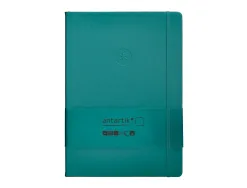 Carnet fermeture elastique antartik notes couverture rigide a4 papier uni ivoire 100 feuilles 80gr fsc vert paon