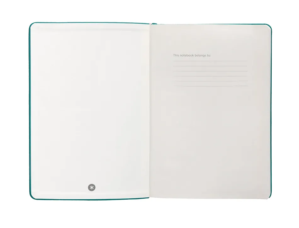 Carnet fermeture elastique antartik notes couverture rigide a4 papier uni ivoire 100 feuilles 80gr fsc vert paon