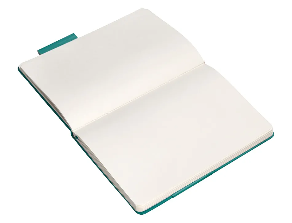 Carnet fermeture elastique antartik notes couverture rigide a4 papier uni ivoire 100 feuilles 80gr fsc vert paon