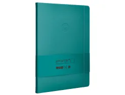 Carnet fermeture elastique antartik notes couverture rigide a4 papier uni ivoire 100 feuilles 80gr fsc vert paon