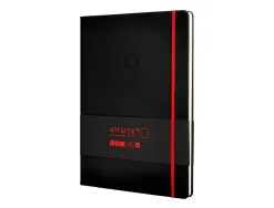 Carnet fermeture elastique rouge antartik notes couverture rigide a4 papier uni ivoire 100 feuilles 80gr fsc noir
