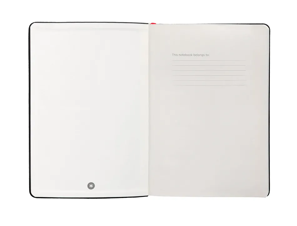 Carnet fermeture elastique rouge antartik notes couverture rigide a4 papier uni ivoire 100 feuilles 80gr fsc noir