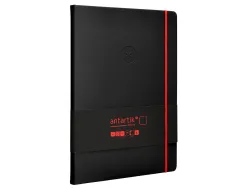 Carnet fermeture elastique rouge antartik notes couverture rigide a4 papier uni ivoire 100 feuilles 80gr fsc noir