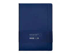 Carnet fermeture elastique antartik notes couverture rigide a4 papier uni ivoire 100 feuilles 80gr fsc bleu marine