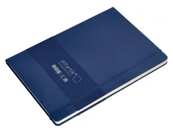 Carnet fermeture elastique antartik notes couverture rigide a4 papier uni ivoire 100 feuilles 80gr fsc bleu marine