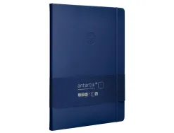 Carnet fermeture elastique antartik notes couverture rigide a4 papier uni ivoire 100 feuilles 80gr fsc bleu marine