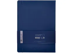 Carnet fermeture elastique antartik notes couverture rigide a4 papier uni ivoire 100 feuilles 80gr fsc bleu marine