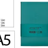 Carnet fermeture elastique antartik notes couverture rigide a5 papier uni ivoire 100 feuilles 80gr fsc vert paon